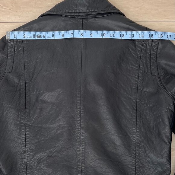 Madewell Classic Washed Black Leather Moto Jacket / Silver Hardware Large - Picture 13 of 15